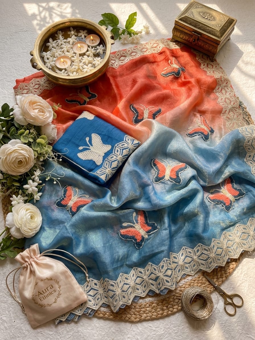 Traveling In Luxury- Fancy Silk Saree