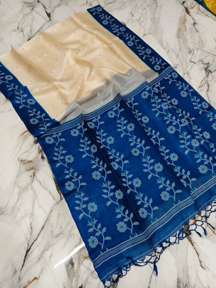 Purabi Prabha Gachi Tussar Banarashi  Saree