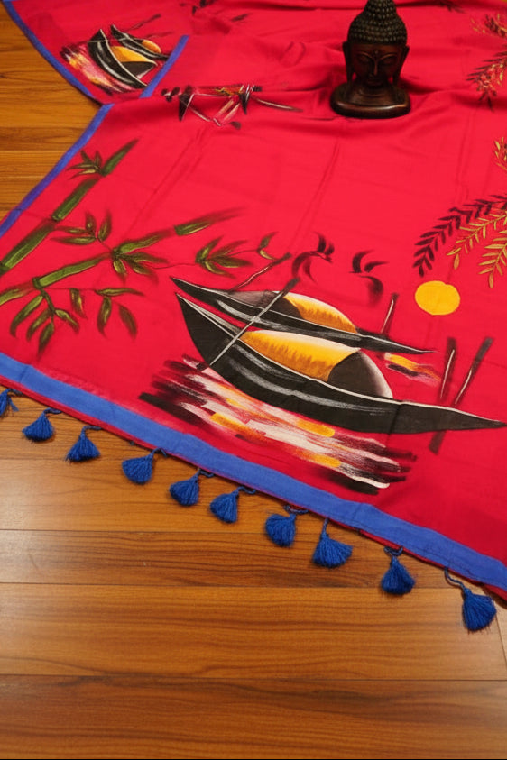 Mayur Tori Printed Cotton Saree
