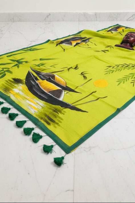 Mayur Tori Printed Cotton Saree