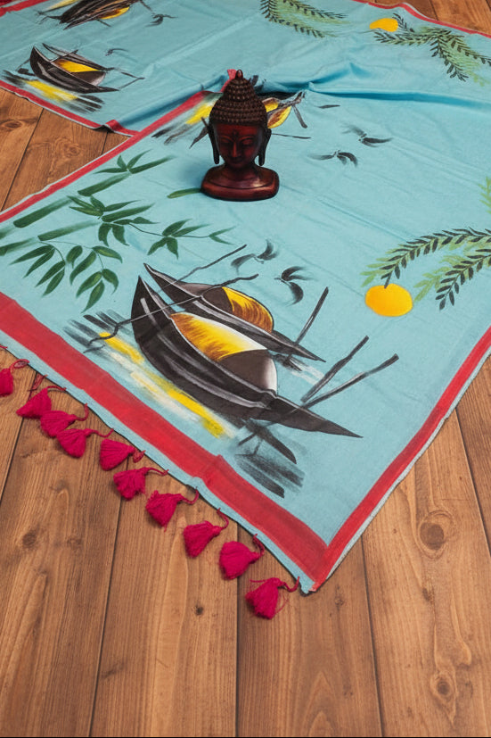 Mayur Tori Printed Cotton Saree