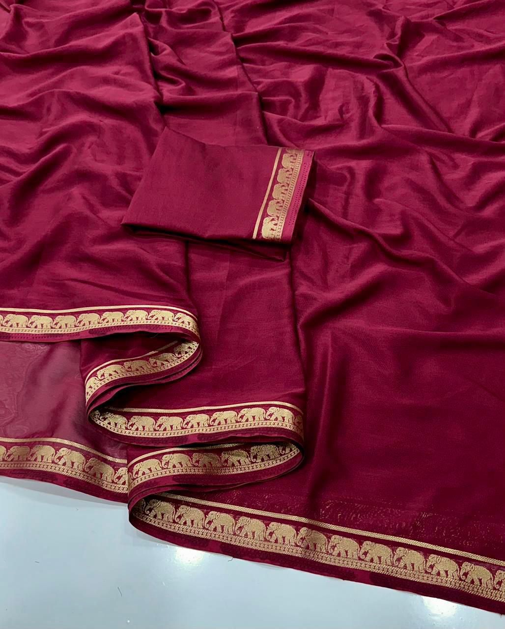 Kunjara in Style Crepe Silk Saree