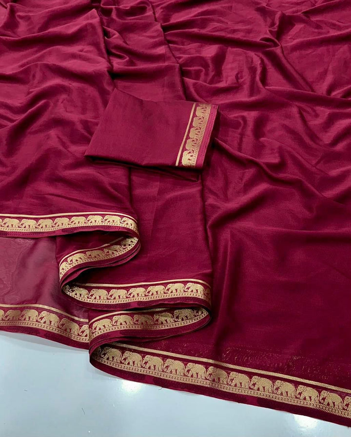 Kunjara in Style Crepe Silk Saree