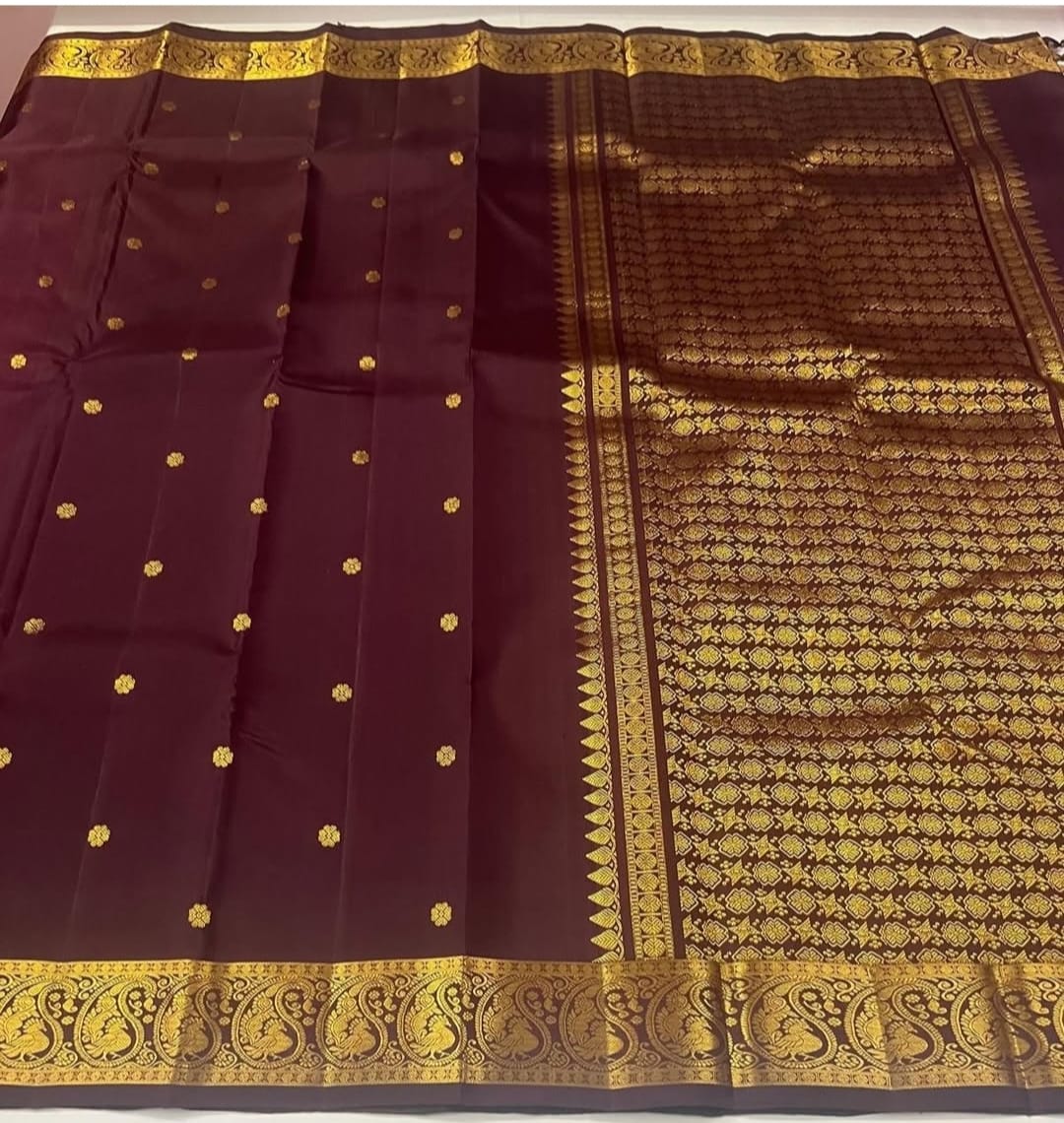 Aged Like Wine Designer Katan Silk Saree