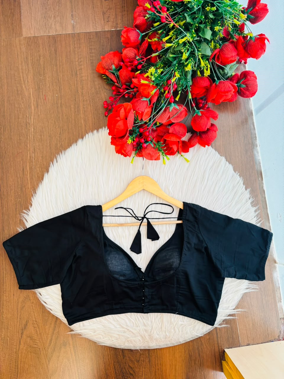 Smile Of Grace Fancy Designer Solid Color Blouse