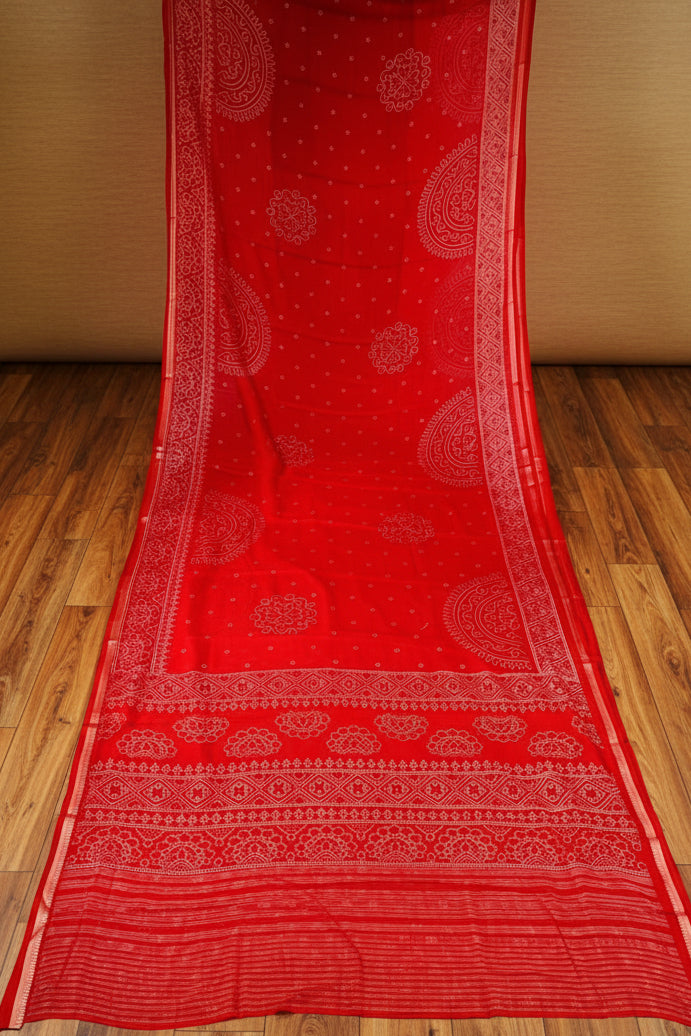 Fire of Fusion Georgette Silk Saree