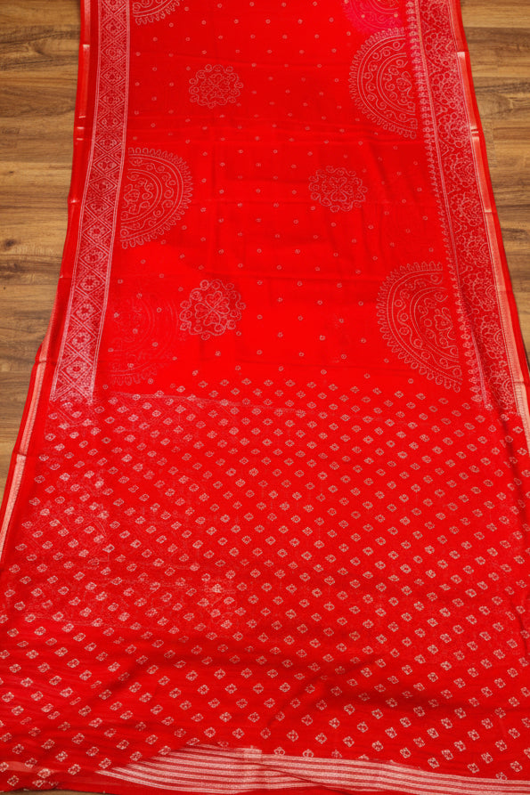 Fire of Fusion Georgette Silk Saree