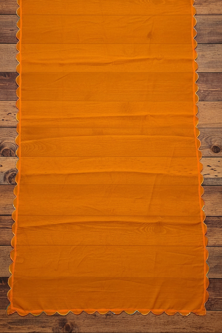 Tangerine Twist Chiffon Saree