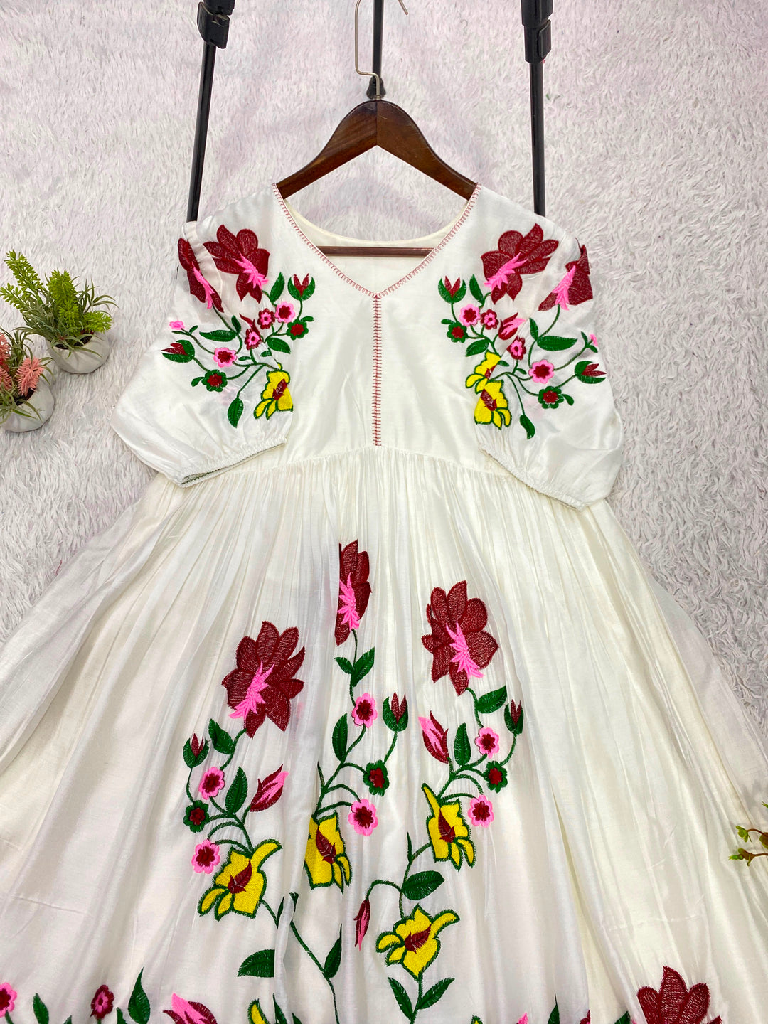 Moonflower Embroidered Dress