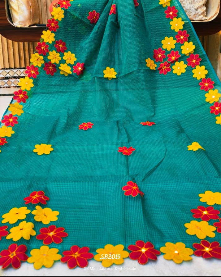 Surobhilata Reshom Kota Applique Saree