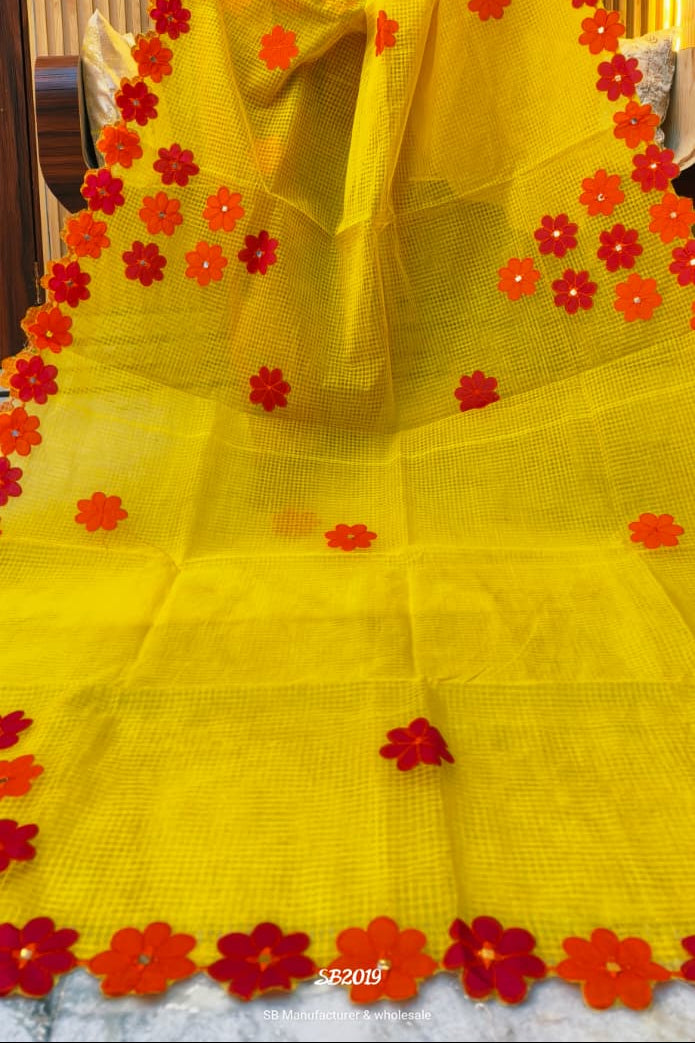 Surobhilata Reshom Kota Applique Saree