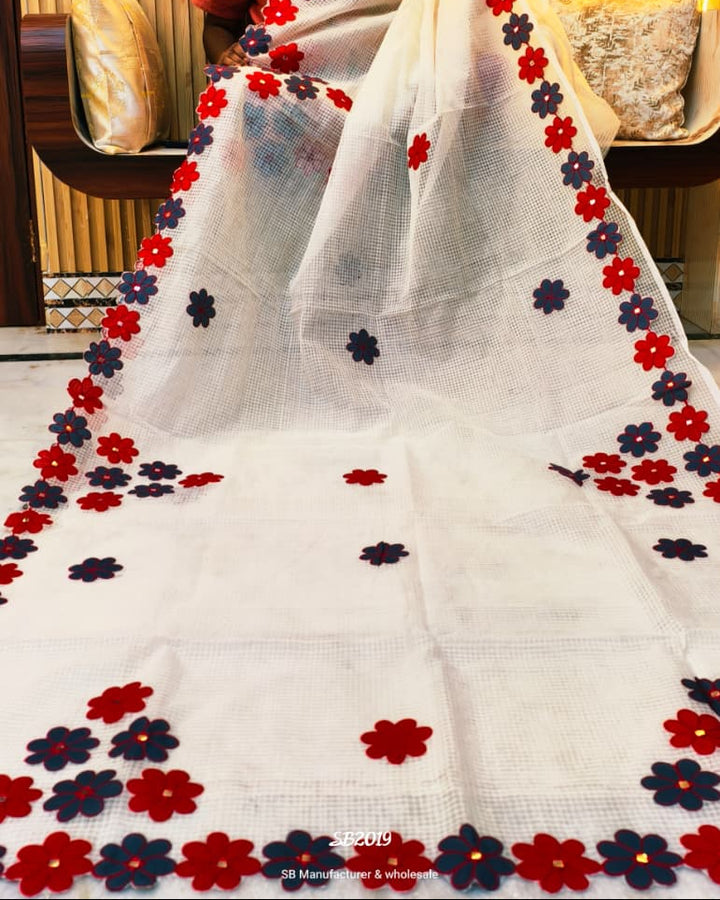 Surobhilata Reshom Kota Applique Saree
