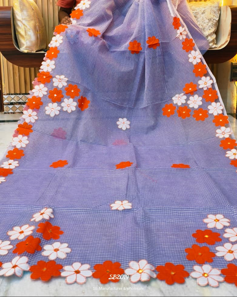Surobhilata Reshom Kota Applique Saree