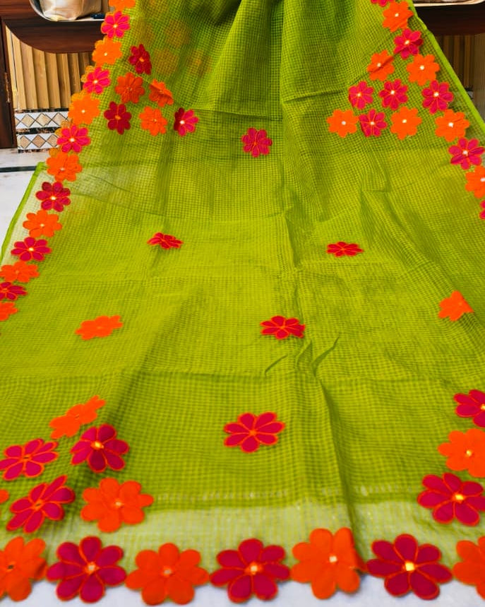 Surobhilata Reshom Kota Applique Saree