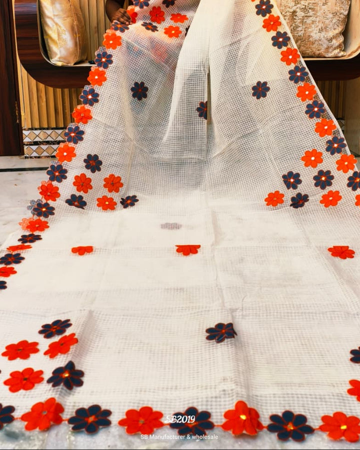 Surobhilata Reshom Kota Applique Saree