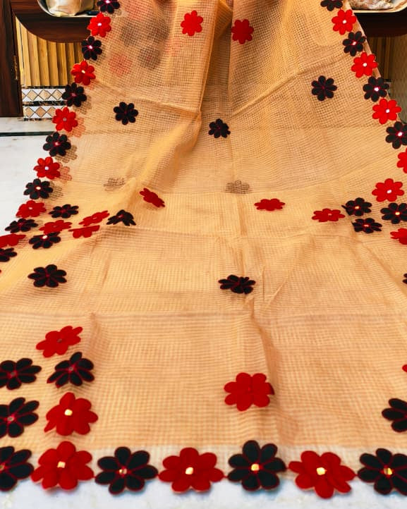 Surobhilata Reshom Kota Applique Saree