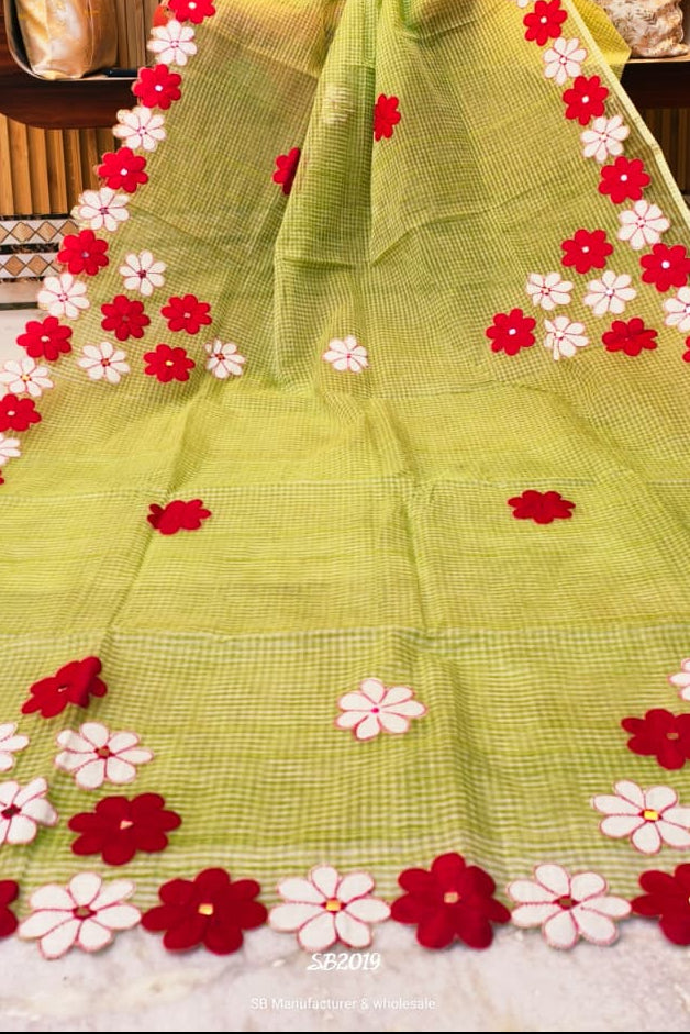 Surobhilata Reshom Kota Applique Saree