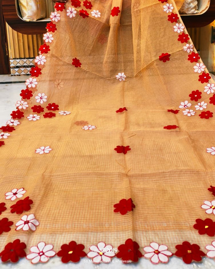 Surobhilata Reshom Kota Applique Saree