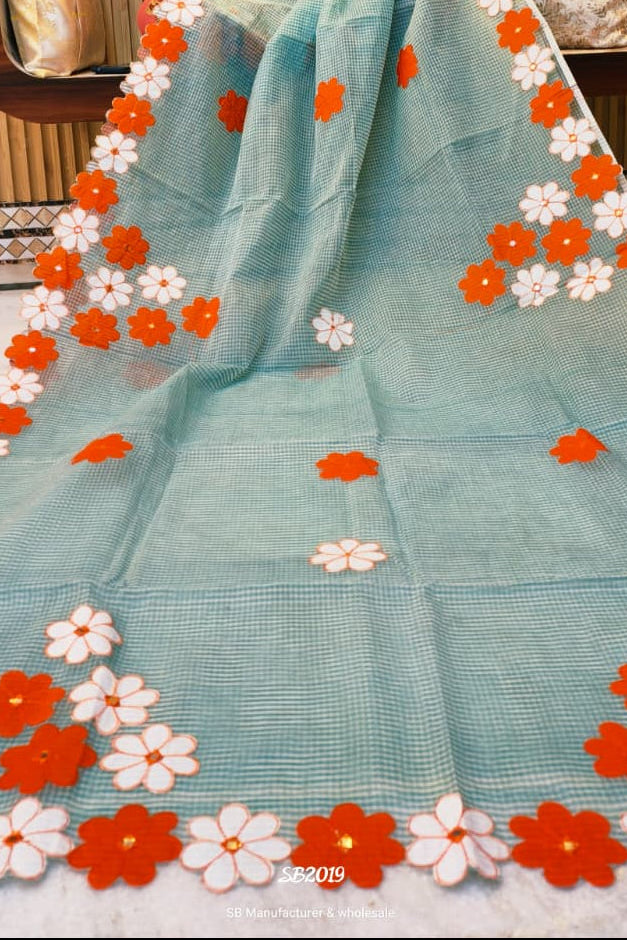 Surobhilata Reshom Kota Applique Saree