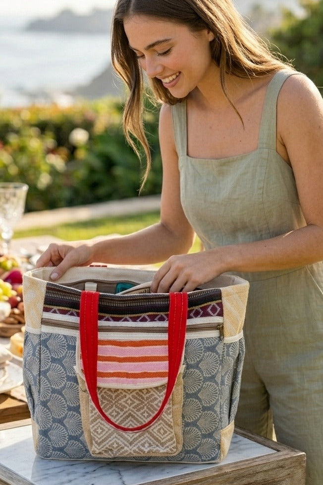 Carry Them Beautifully - Patchwork Oversized Tote Bag