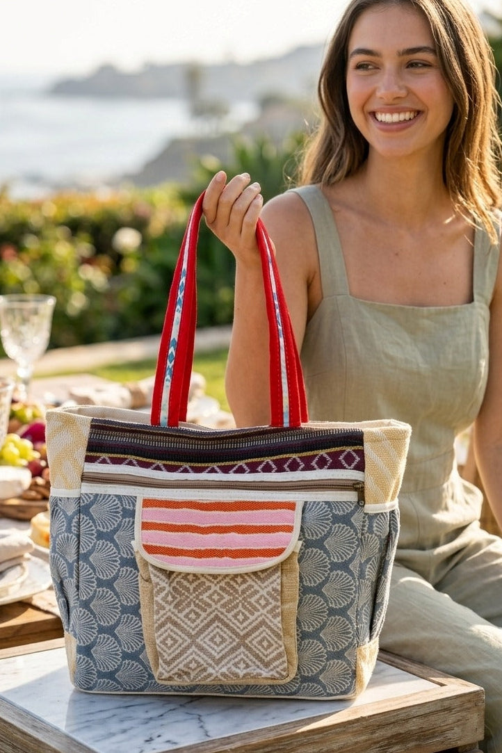 Carry Them Beautifully - Patchwork Oversized Tote Bag