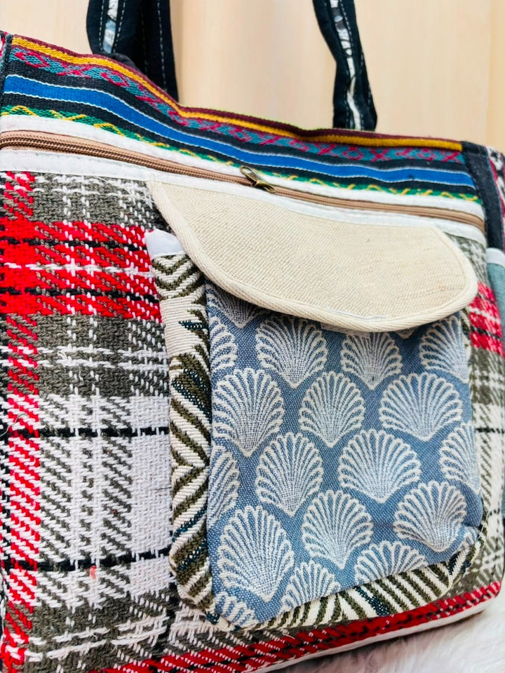 Carry Them Beautifully - Patchwork Oversized Tote Bag