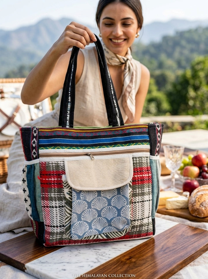 Carry Them Beautifully - Patchwork Oversized Tote Bag