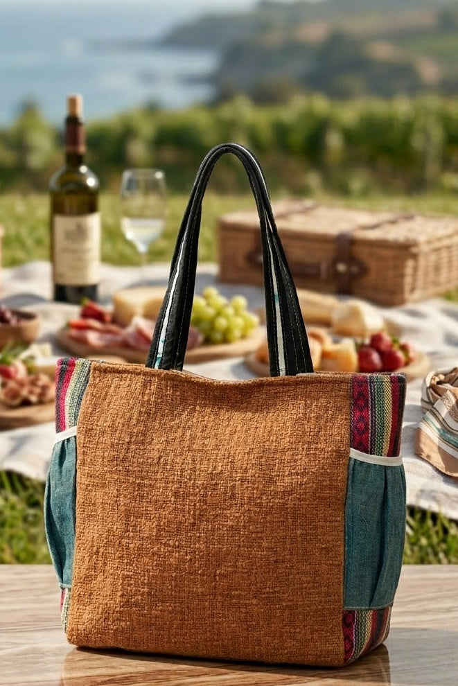 Carry Them Beautifully - Patchwork Oversized Tote Bag