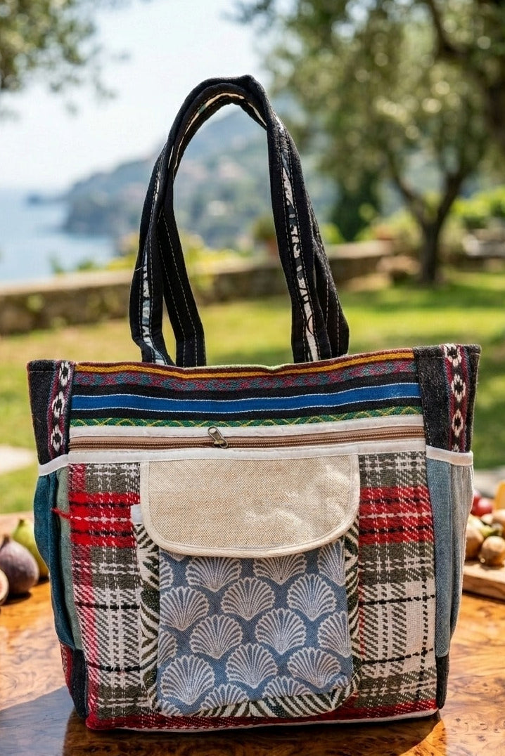 Carry Them Beautifully - Patchwork Oversized Tote Bag