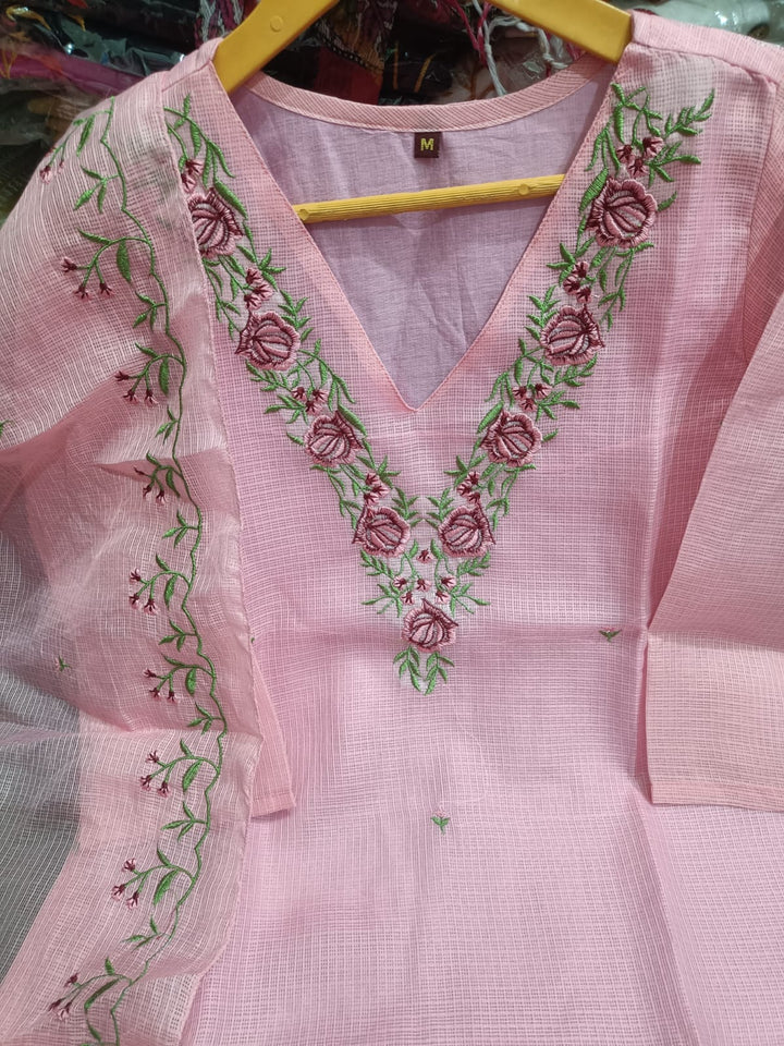 Touch of Pink Kota Doriya Kurti Set