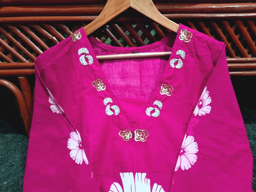 Splash Of Petal Cotton Kurti Set