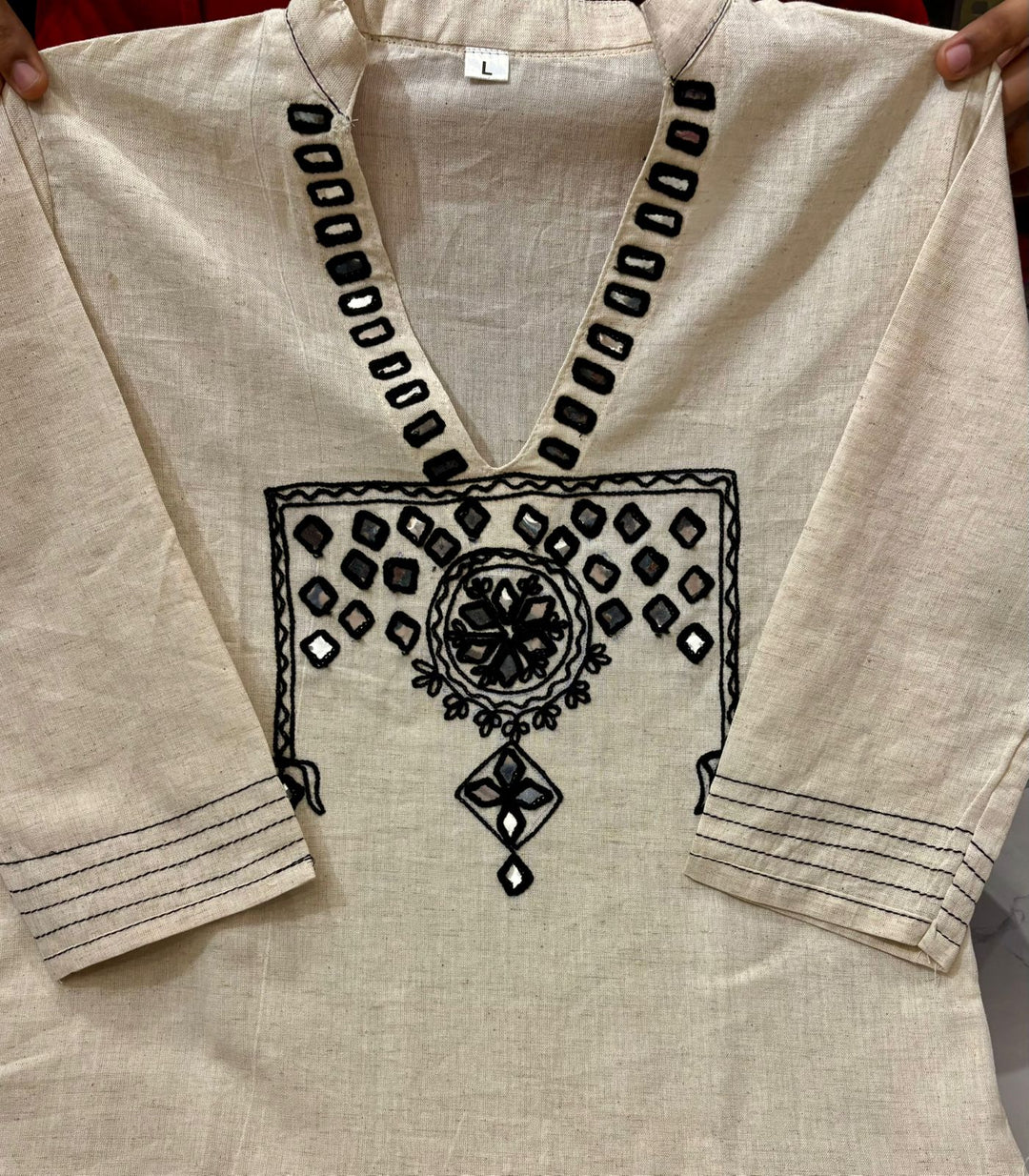 Snowflake Charm Cotton Kurti Set