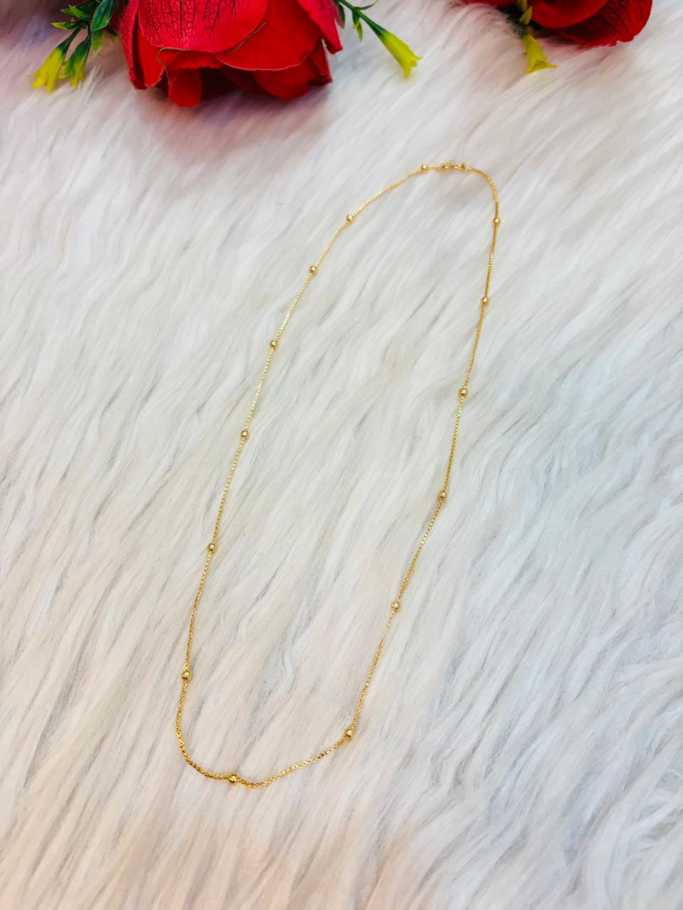 New Edit Ball Design  -Gold Plated Chain