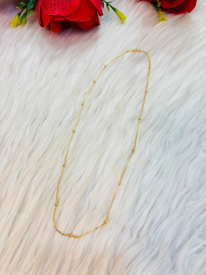 New Edit Ball Design  -Gold Plated Chain
