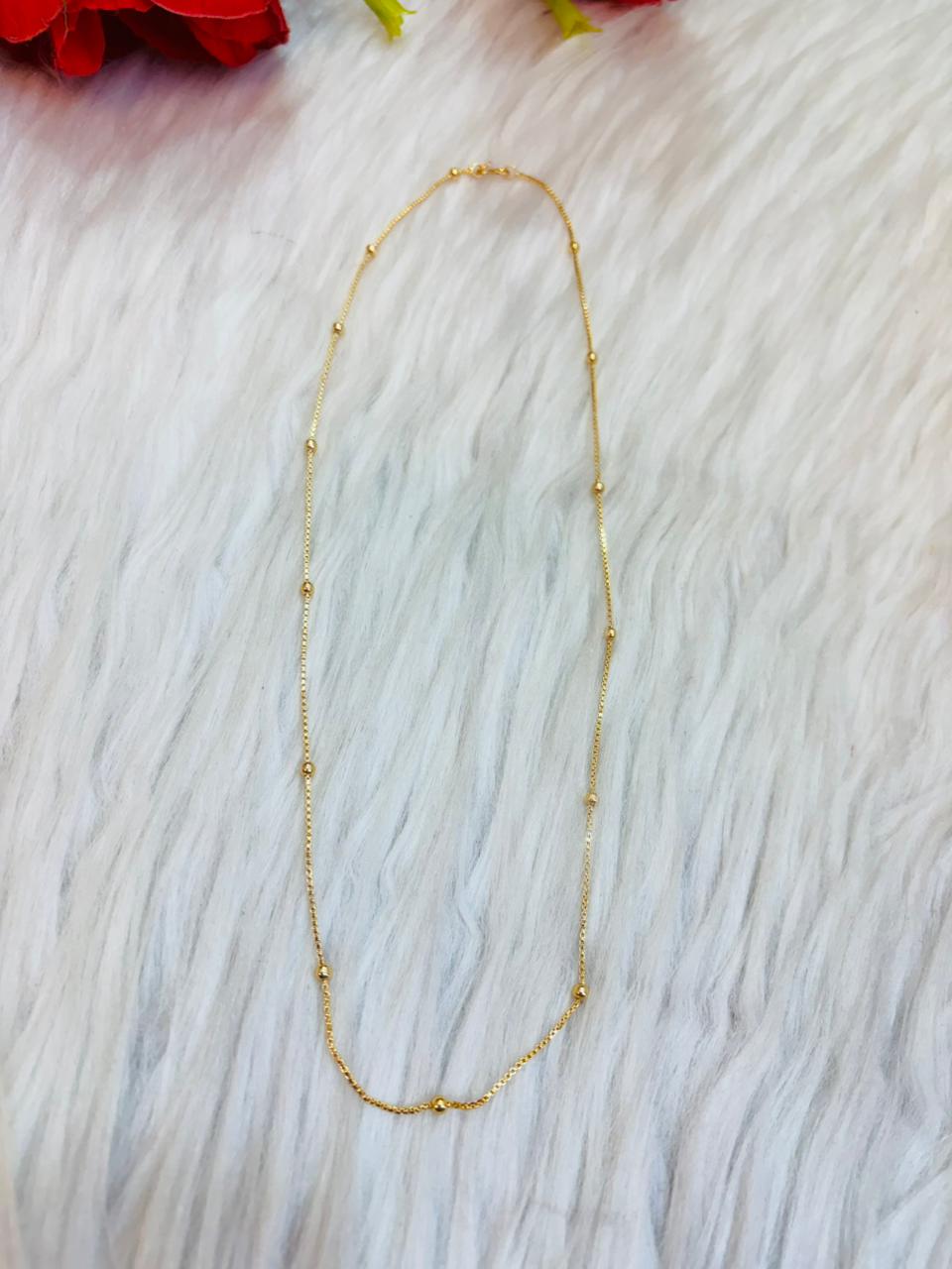 New Edit Ball Design  -Gold Plated Chain
