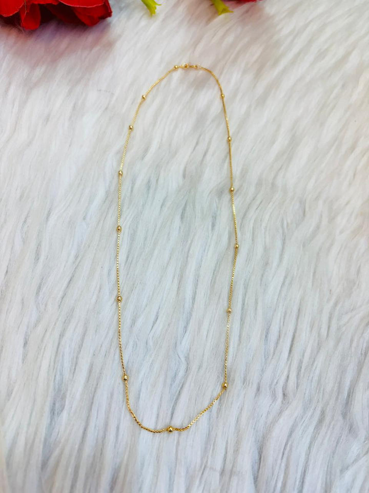New Edit Ball Design  -Gold Plated Chain