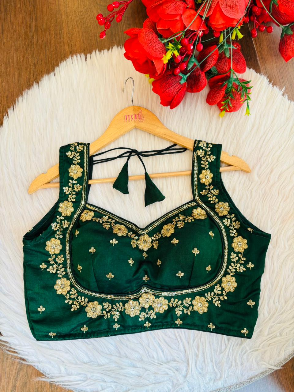 The Golden Forest Zari Embroidered Blouse