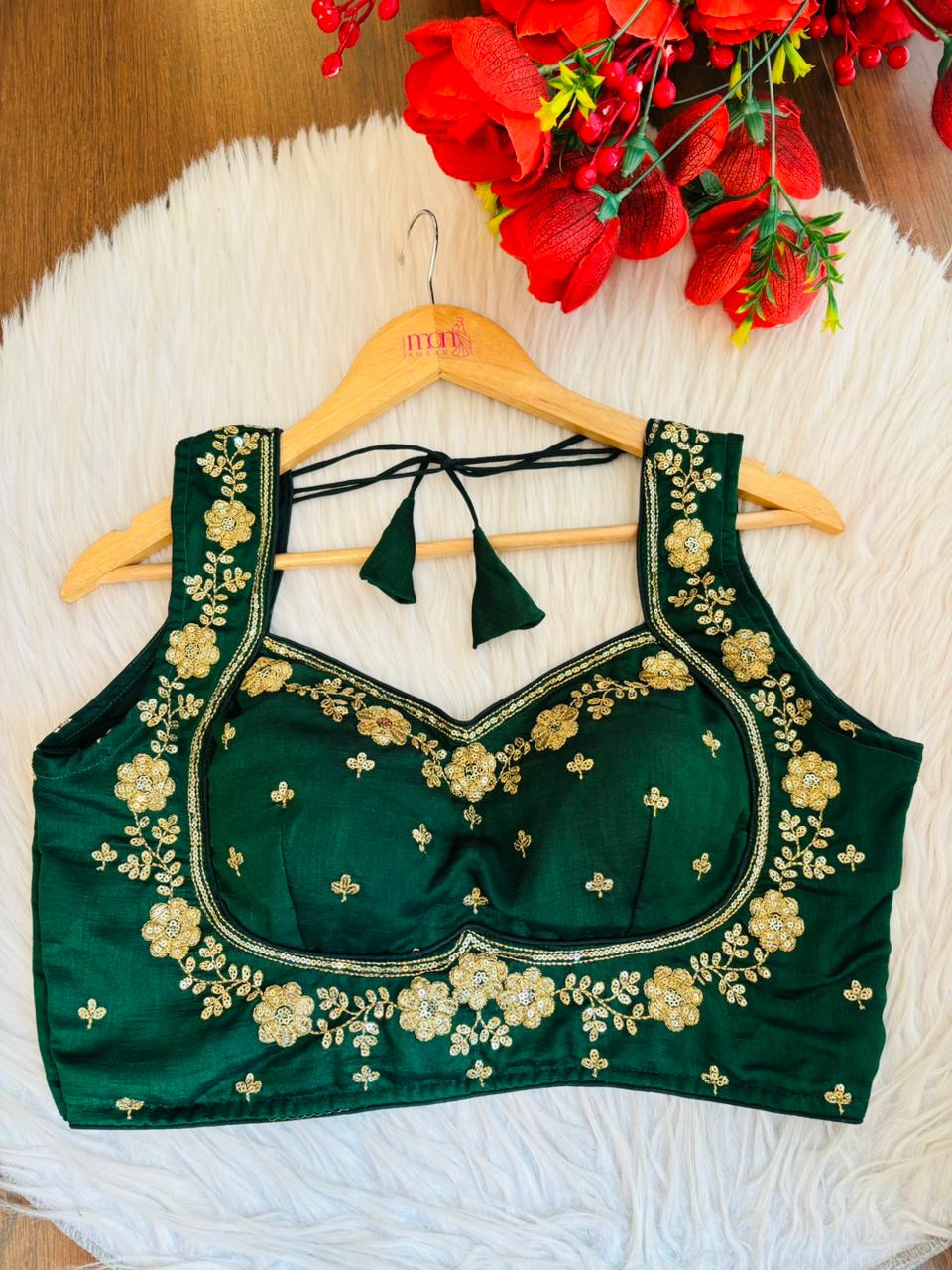 The Golden Forest Zari Embroidered Blouse