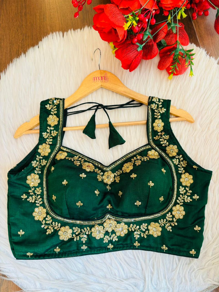 The Golden Forest Zari Embroidered Blouse