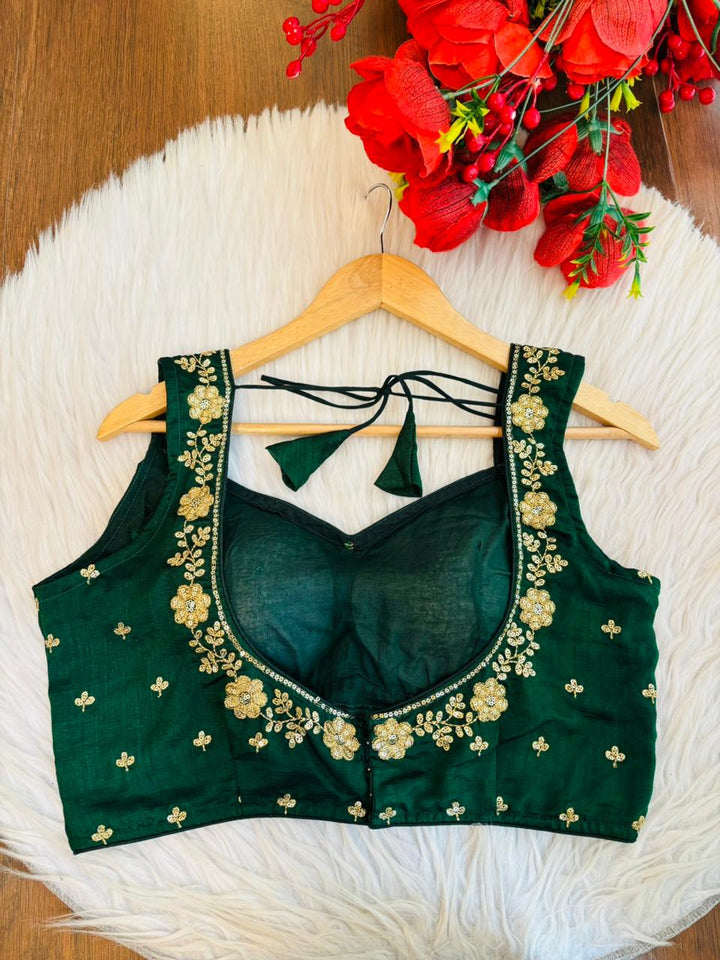 The Golden Forest Zari Embroidered Blouse