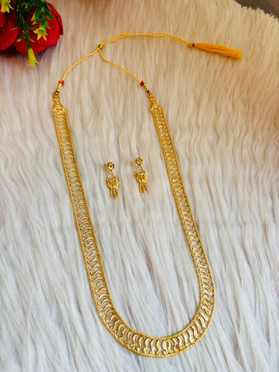 Crowned In Gold -Necklace & Earring Set (Combo 1)