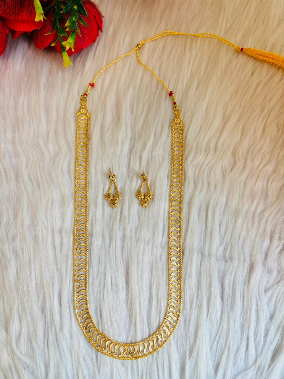 Crowned In Gold -Necklace & Earring Set (Combo 3)