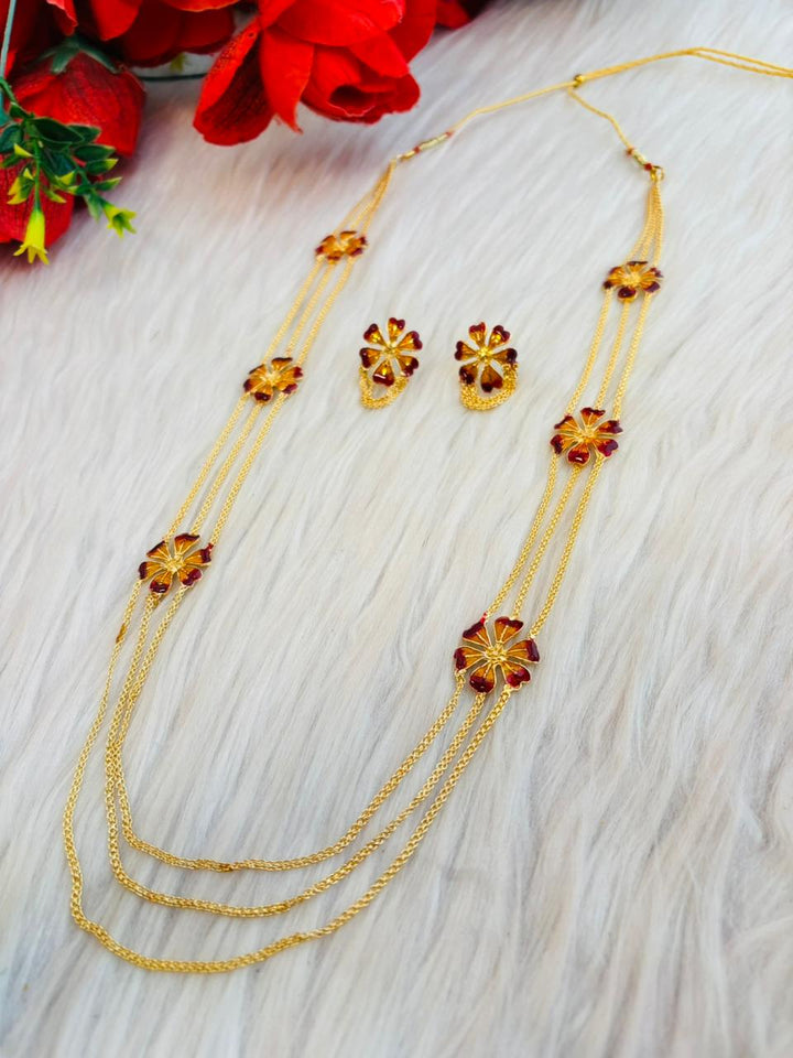 The Golden Sunflowers  -Necklace & Earring Set