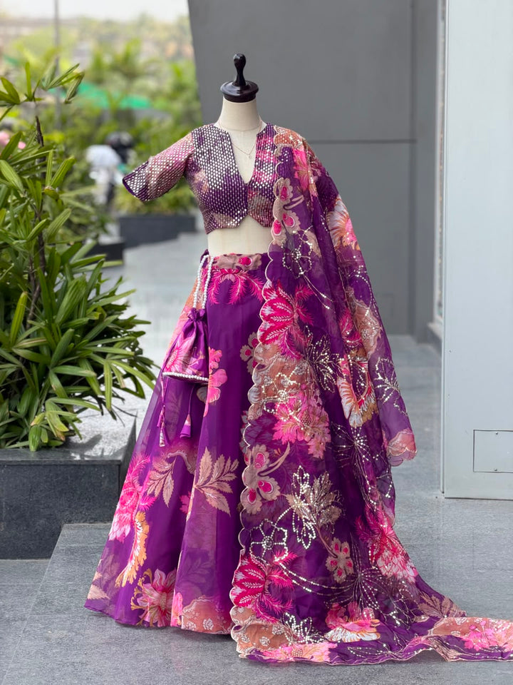Petal Symphony Organza Lehenga