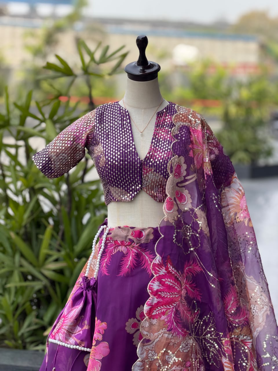 Petal Symphony Organza Lehenga