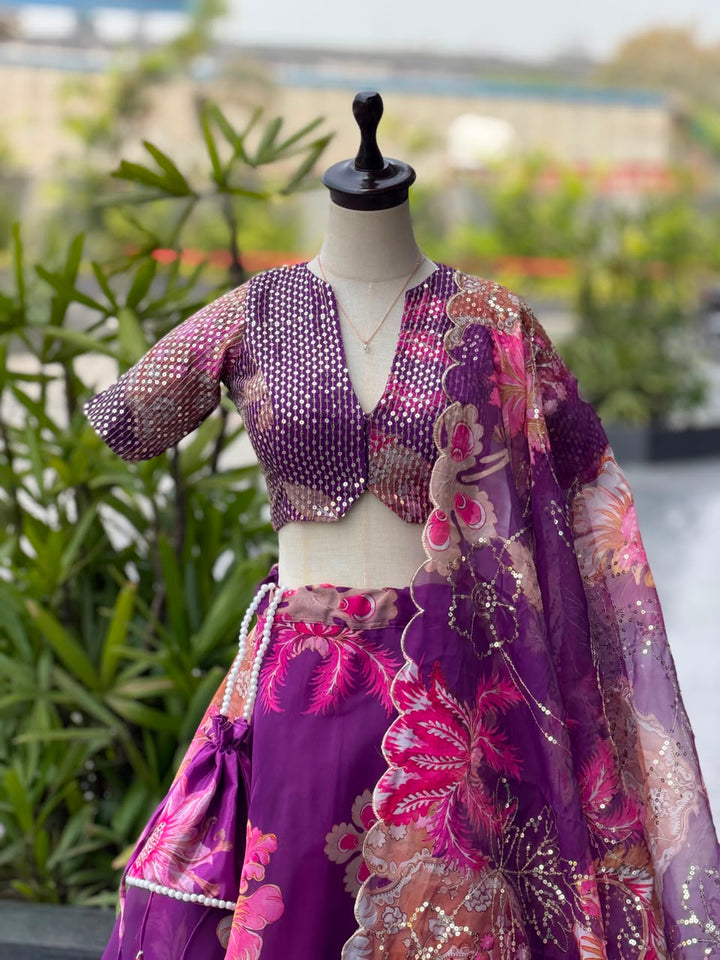 Petal Symphony Organza Lehenga