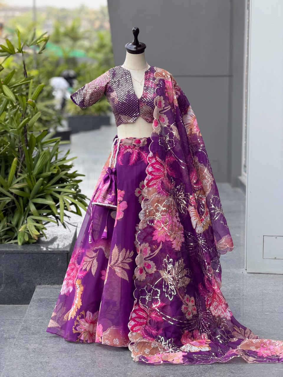 Petal Symphony Organza Lehenga