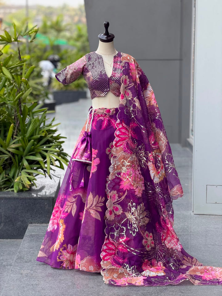 Petal Symphony Organza Lehenga