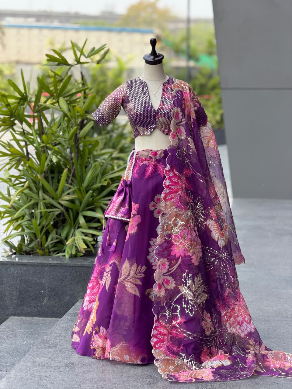 Petal Symphony Organza Lehenga