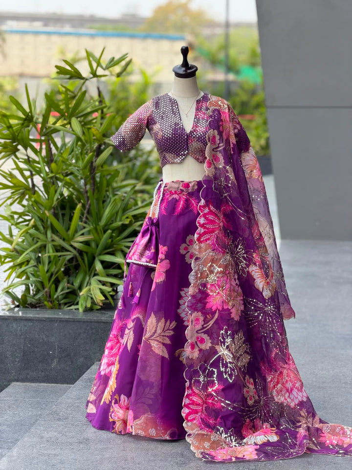 Petal Symphony Organza Lehenga